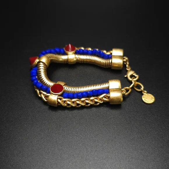 Vince Camuto gold tone triple strand chain bracelet. - Picture 7 of 7
